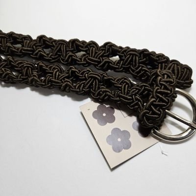 Handmade Dark Brown Macrame Waist Belt