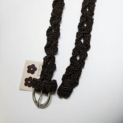 Handmade Dark Brown Macrame Waist Belt