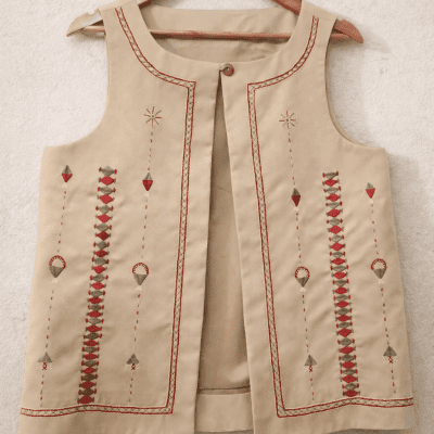Hand-embroidered  vest from Siwa