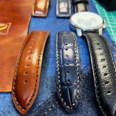 ستراب ساعة يد جلد طبيعي بالكامل 