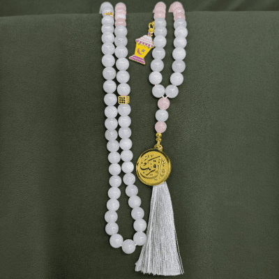 ​سبحة عقيق طبيعي 99 حبة - دلاية "فإني قريب" 