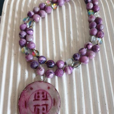 Violet Orbit Statement Necklace