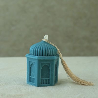 شمعة مأذنة صغيرة لون فيروزى