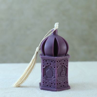 شمعة فانوس متوسط لون موف