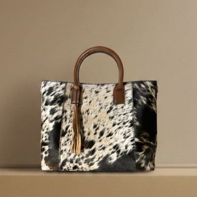 Cowhide handmade genuine leather bag 