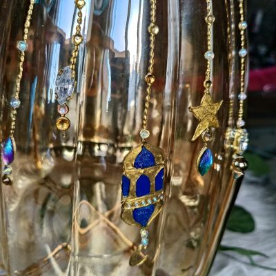 ديسبنسر عصير رسم يدوي وترصيع كريستال 