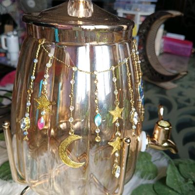 ديسبنسر عصير رسم يدوي وترصيع كريستال 