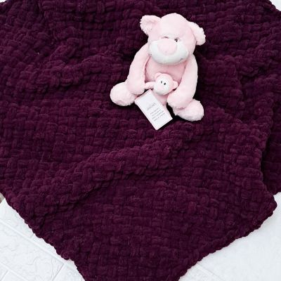 burgundy baby blanket