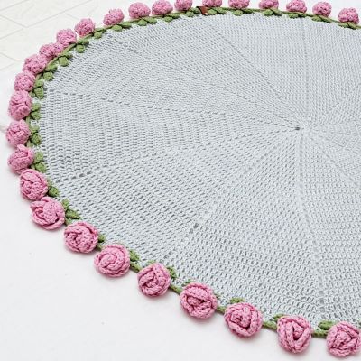 مفرش الورد الترندى بورد الجورى باللون البينك