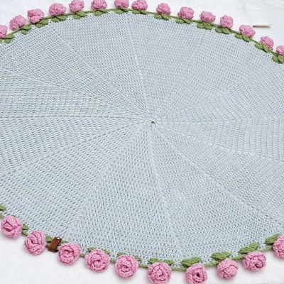 مفرش الورد الترندى بورد الجورى باللون البينك