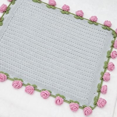 مفرش الورد الترندى بورد الجورى باللون البينك