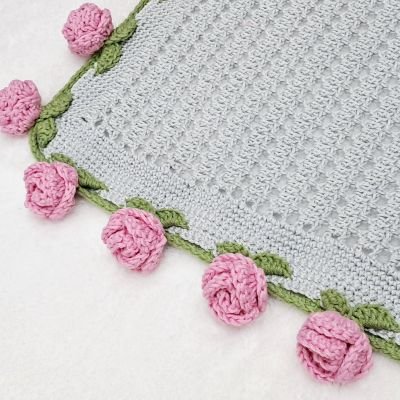 مفرش الورد الترندى بورد الجورى باللون البينك