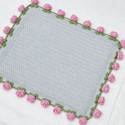 مفرش الورد الترندى بورد الجورى باللون البينك