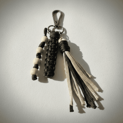 Handmade Macrame Bag Charm/Backpack Accessory in Olive Green