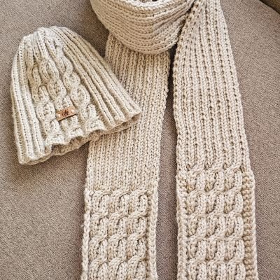 Alpaca Wool Men Scarf and Hat