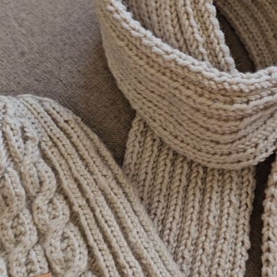 Alpaca Wool Men Scarf and Hat