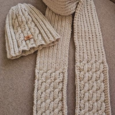 Alpaca Wool Men Scarf and Hat