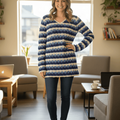 The Blue  Marina Shell sweater