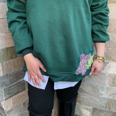 سويت شيرت اخضر 