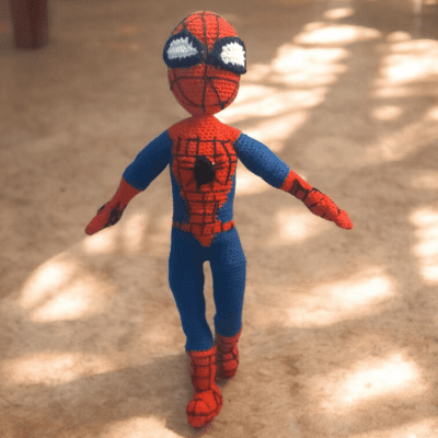 Spider Man Amigurumi Doll