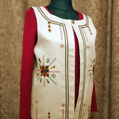 Hand-embroidered  vest from Siwa