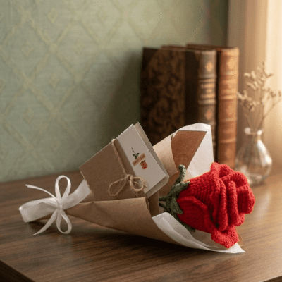 بوكيه الوردة المنفردة