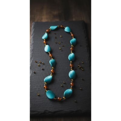 Turquoise charm necklace