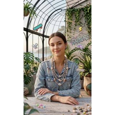 &ldquo;Sunset Shells&rdquo; necklace 