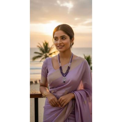 Orchid charm necklace