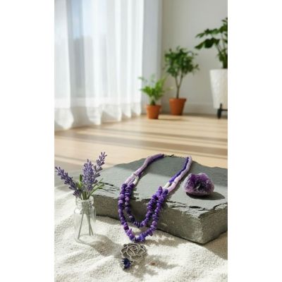 Orchid charm necklace