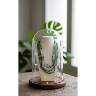 Emerald whispered Necklace 