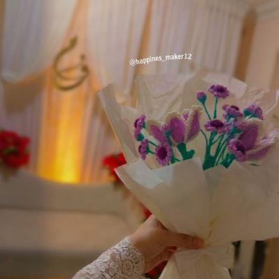 باقة ورد كروشيه 