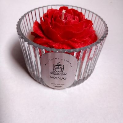 Crystal jar with a flower