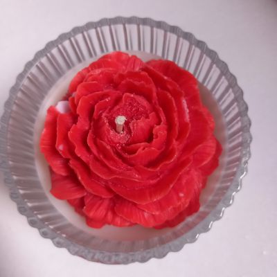 Crystal jar with a flower