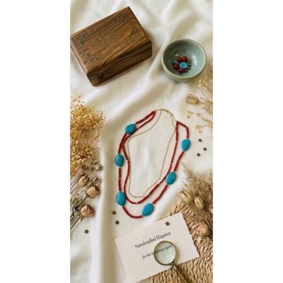 Elegance turquoise necklace A layered