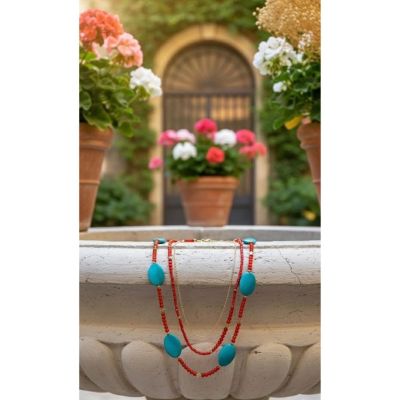 Elegance turquoise necklace A layered