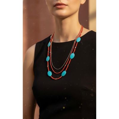 Elegance turquoise necklace A layered