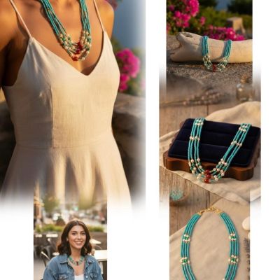 Fairoza gold necklace