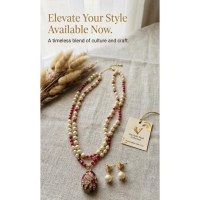 Ruby Pearl Elegance Necklace
