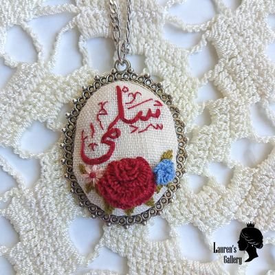 Embroidery necklace