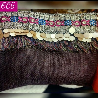 شنطة خيش بني محروق