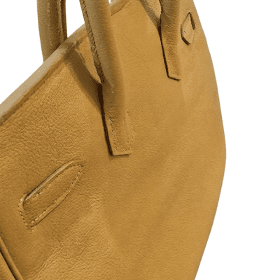 Birkin Return Handbag - Genuine Grain Leather - Mustard Yellow