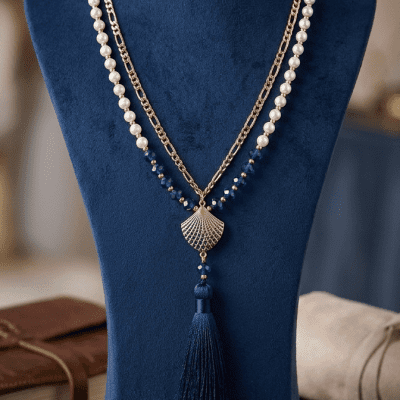 &ldquo;Boho Pearl Tassel Necklace&rdquo;