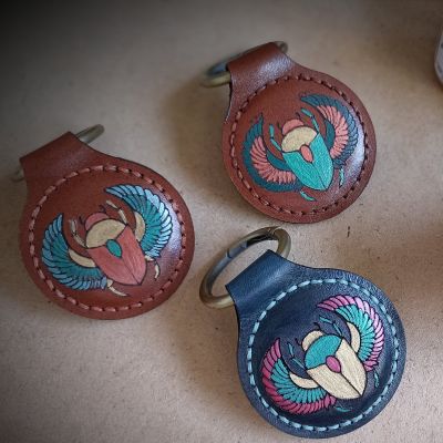  Handmade Genuine leather keychain 