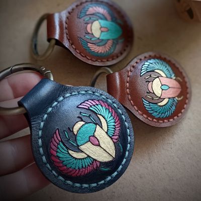  Handmade Genuine leather keychain 