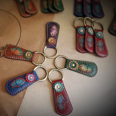  Handmade Genuine leather keychain 