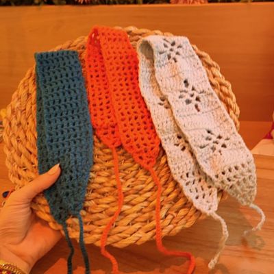 بندانا شعر كروشيه 