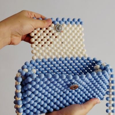 Beaded bags in various colors (baby blue)