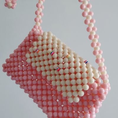 شنط خرز الوان ( Pastel Pink ) 