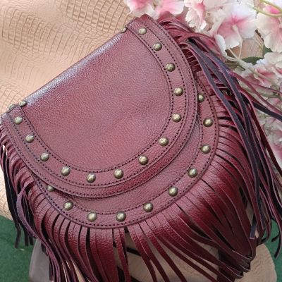 Genuine leather crossbody bag